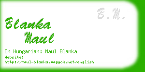 blanka maul business card